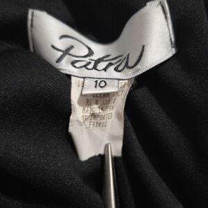 Patra Dressy Pant Suit, Black With Gold Flowers, Size 10, Coat, Camisole, Pants